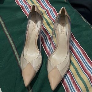 Schutz Cendi Transparent leather pointed toe pumps